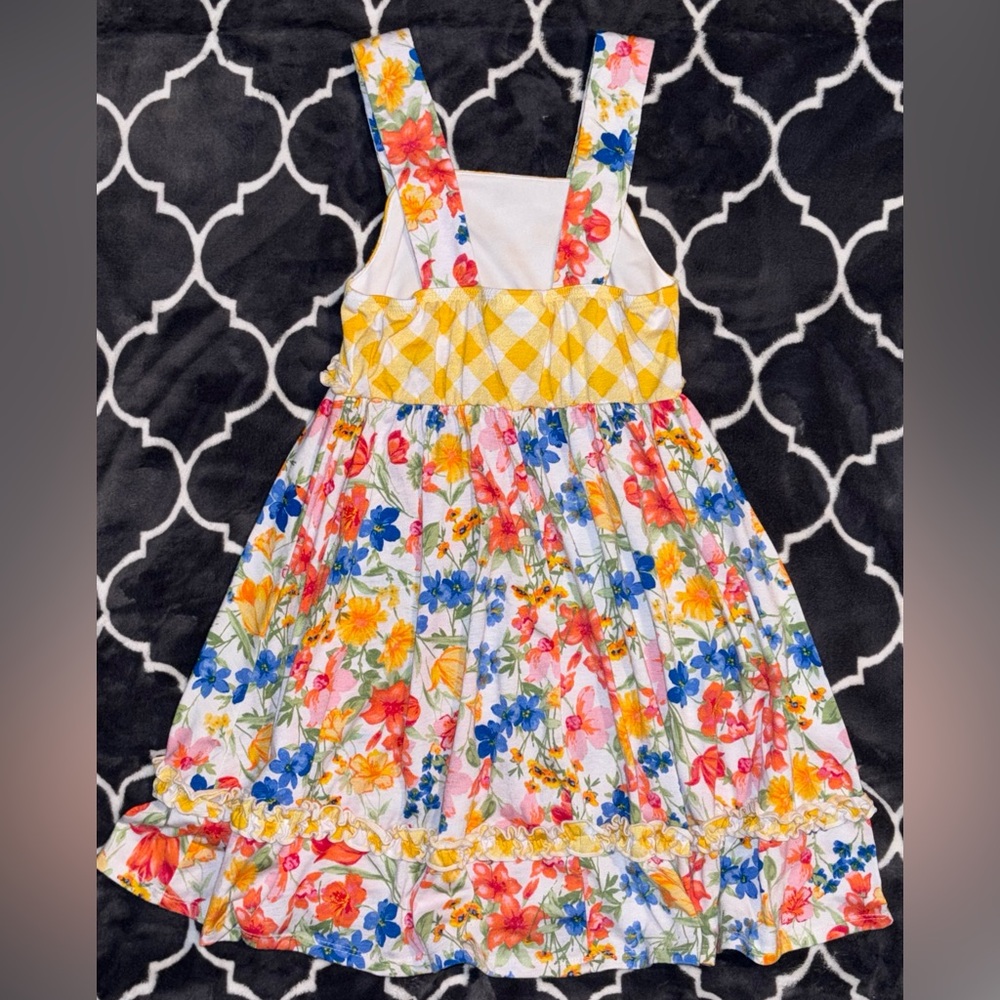 JONA  Michelle  Summer Floral Dress W/Yellow Gingham Top
SIZE  Girls  (7) NWT - Picture 10 of 16